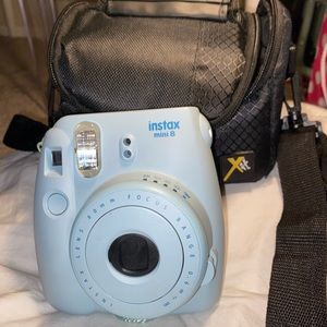 blue instax mini 8 polaroid